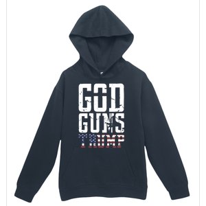 Funny President Trump God Guns Gift Urban Pullover Hoodie