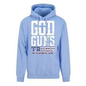 Funny President Trump God Guns Gift Unisex Surf Hoodie