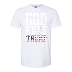 Funny President Trump God Guns Gift Softstyle CVC T-Shirt