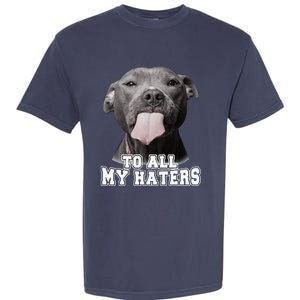 Funny Pitbull To All My Haters Pitbull Dog Lover Gift Garment-Dyed Heavyweight T-Shirt