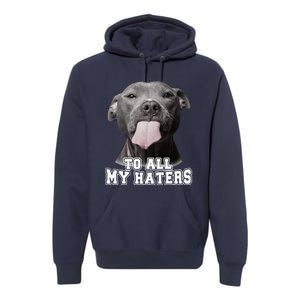 Funny Pitbull To All My Haters Pitbull Dog Lover Gift Premium Hoodie