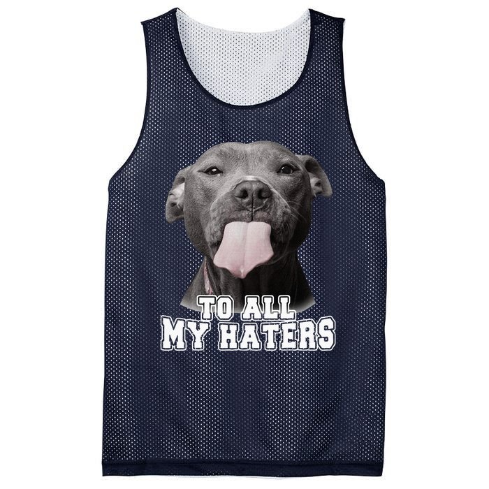 Funny Pitbull To All My Haters Pitbull Dog Lover Gift Mesh Reversible Basketball Jersey Tank