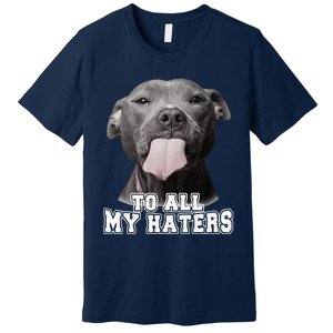 Funny Pitbull To All My Haters Pitbull Dog Lover Gift Premium T-Shirt