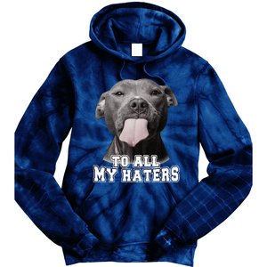 Funny Pitbull To All My Haters Pitbull Dog Lover Gift Tie Dye Hoodie