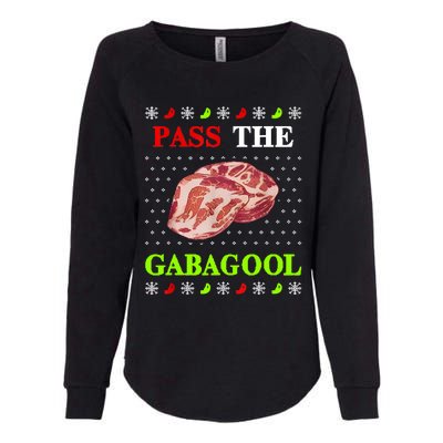 Funny Pass The Gabagool Tacky Ugly Christmas Gabagool Funny Tee Gift Womens California Wash Sweatshirt