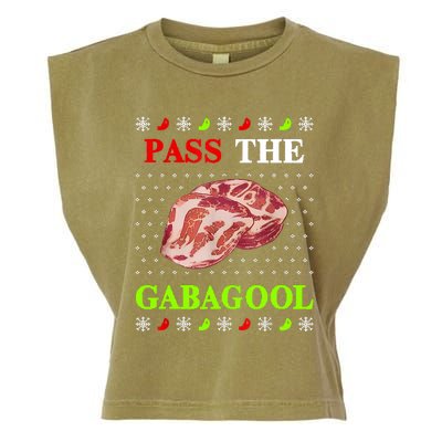 Funny Pass The Gabagool Tacky Ugly Christmas Gabagool Funny Tee Gift Garment-Dyed Women's Muscle Tee