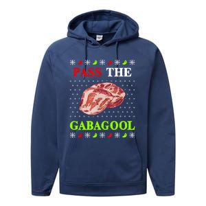 Funny Pass The Gabagool Tacky Ugly Christmas Gabagool Funny Tee Gift Performance Fleece Hoodie