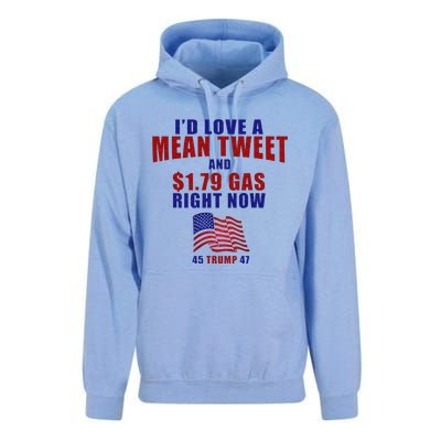 Funny Pro Trump Supporter Id Love A Mean Tweet Gas Prices Unisex Surf Hoodie