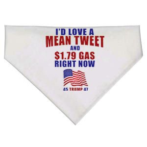 Funny Pro Trump Supporter Id Love A Mean Tweet Gas Prices USA-Made Doggie Bandana