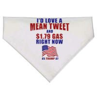 Funny Pro Trump Supporter Id Love A Mean Tweet Gas Prices USA-Made Doggie Bandana