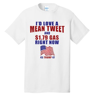 Funny Pro Trump Supporter Id Love A Mean Tweet Gas Prices Tall T-Shirt