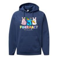 Funny Pharmacy Tech Bunny Pharmacist Happy Easter Day Performance Fleece Hoodie