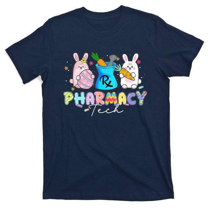 Funny Pharmacy Tech Bunny Pharmacist Happy Easter Day T-Shirt