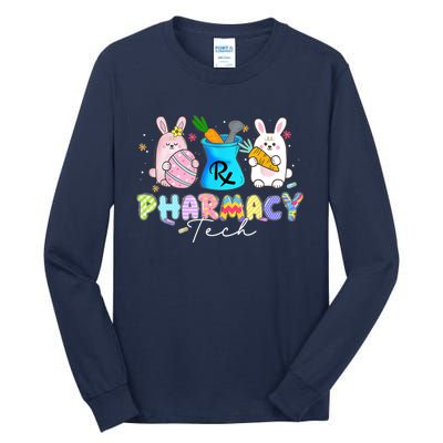 Funny Pharmacy Tech Bunny Pharmacist Happy Easter Day Tall Long Sleeve T-Shirt