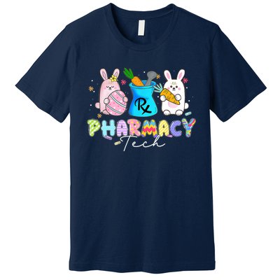 Funny Pharmacy Tech Bunny Pharmacist Happy Easter Day Premium T-Shirt