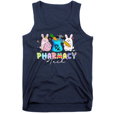 Funny Pharmacy Tech Bunny Pharmacist Happy Easter Day Tank Top