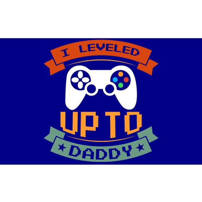 Funny Promoted To Daddy Vintage I Leveled Up To Dad Gift Bumper Sticker