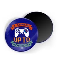 Funny Promoted To Daddy Vintage I Leveled Up To Dad Gift Magnet