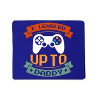 Funny Promoted To Daddy Vintage I Leveled Up To Dad Gift Mousepad