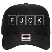 Funny Periodic Table Of Elements Fluorine Uranium Carbon Potassium High Crown Mesh Back Trucker Hat