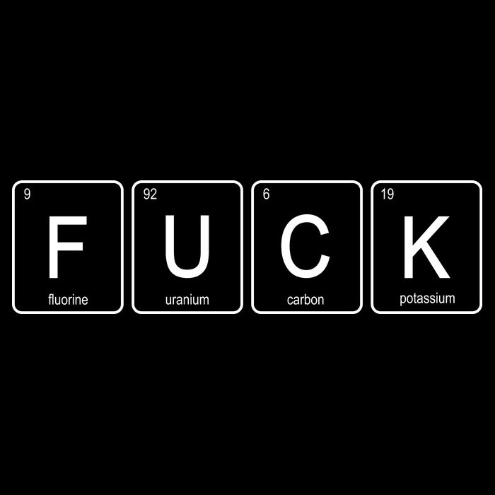 Funny Periodic Table Of Elements Fluorine Uranium Carbon Potassium Bag