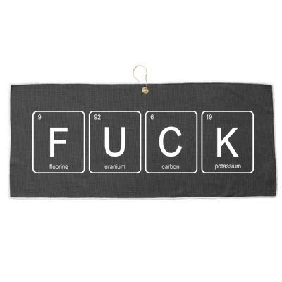 Funny Periodic Table Of Elements Fluorine Uranium Carbon Potassium Large Microfiber Waffle Golf Towel
