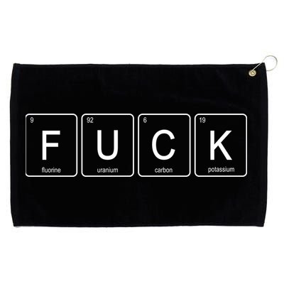 Funny Periodic Table Of Elements Fluorine Uranium Carbon Potassium Grommeted Golf Towel