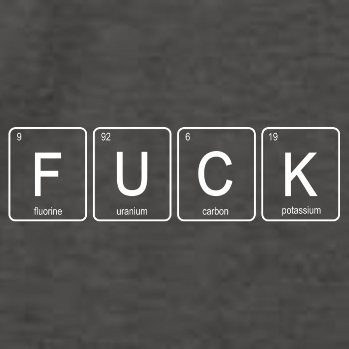 Funny Periodic Table Of Elements Fluorine Uranium Carbon Potassium Vector Backpack