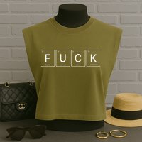 Funny Periodic Table Of Elements Fluorine Uranium Carbon Potassium Garment-Dyed Women's Muscle Tee