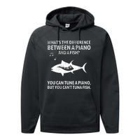 Funny Piano Tuna Fish Music Sarcastic Joke Performance Fleece Hoodie