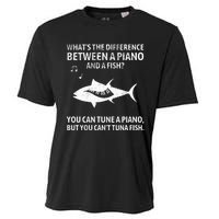 Funny Piano Tuna Fish Music Sarcastic Joke Cooling Performance Crew T-Shirt