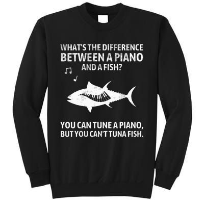 Funny Piano Tuna Fish Music Sarcastic Joke Sweatshirt