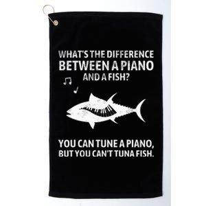 Funny Piano Tuna Fish Music Sarcastic Joke Platinum Collection Golf Towel