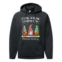 Funny Preschool Teacher Christmas PreK Teacher Xmas Party Performance Fleece Hoodie