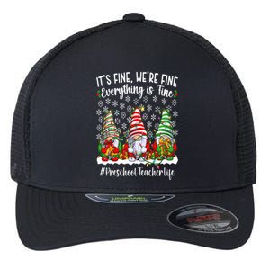 Funny Preschool Teacher Christmas PreK Teacher Xmas Party Flexfit Unipanel Trucker Cap