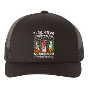 Funny Preschool Teacher Christmas PreK Teacher Xmas Party Yupoong Adult 5-Panel Trucker Hat