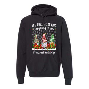 Funny Preschool Teacher Christmas PreK Teacher Xmas Party Premium Hoodie