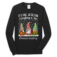 Funny Preschool Teacher Christmas PreK Teacher Xmas Party Tall Long Sleeve T-Shirt