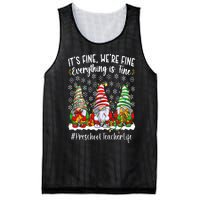 Funny Preschool Teacher Christmas PreK Teacher Xmas Party Mesh Reversible Basketball Jersey Tank