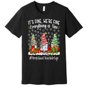 Funny Preschool Teacher Christmas PreK Teacher Xmas Party Premium T-Shirt