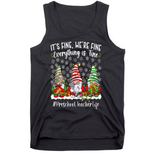 Funny Preschool Teacher Christmas PreK Teacher Xmas Party Tank Top