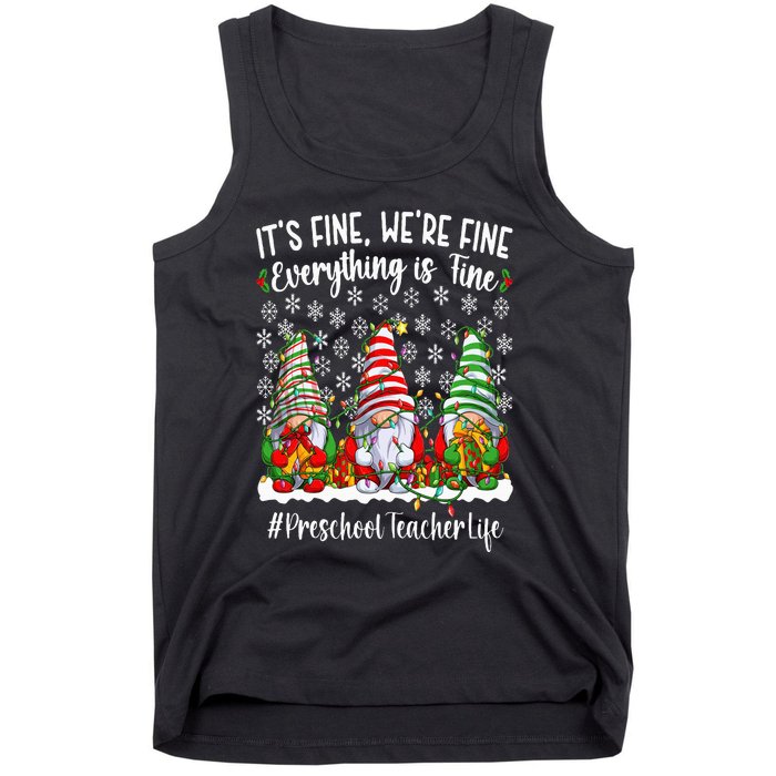 Funny Preschool Teacher Christmas PreK Teacher Xmas Party Tank Top