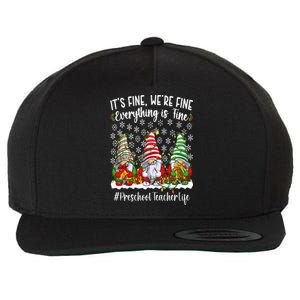 Funny Preschool Teacher Christmas PreK Teacher Xmas Party Wool Snapback Cap