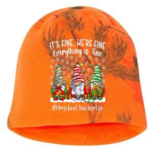 Funny Preschool Teacher Christmas PreK Teacher Xmas Party Kati - Camo Knit Beanie