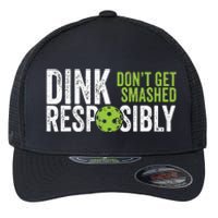 Funny Pickleball Team Clothing Dink Responsibly Flexfit Unipanel Trucker Cap