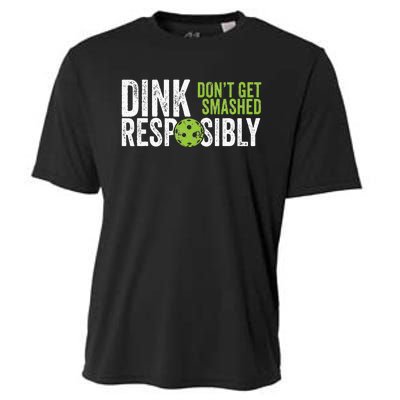 Funny Pickleball Team Clothing Dink Responsibly Cooling Performance Crew T-Shirt