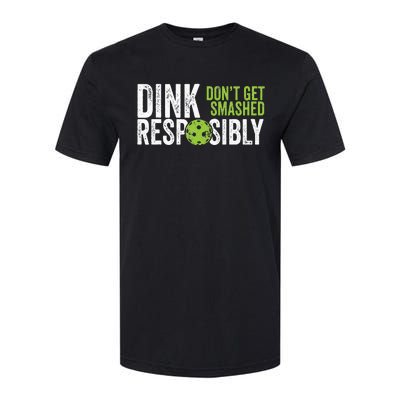 Funny Pickleball Team Clothing Dink Responsibly Softstyle® CVC T-Shirt