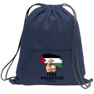 Free Palestine The Power Of The Palestinian Flag Sweatshirt Cinch Pack Bag