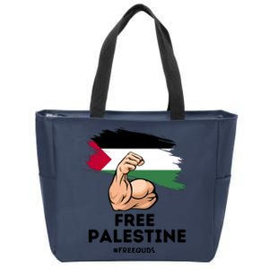 Free Palestine The Power Of The Palestinian Flag Zip Tote Bag