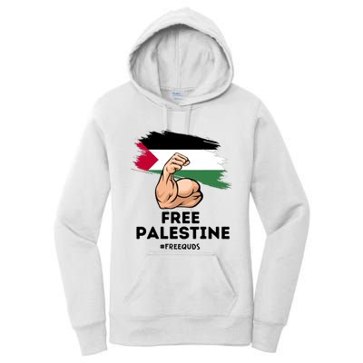 Free Palestine The Power Of The Palestinian Flag Women's Pullover Hoodie